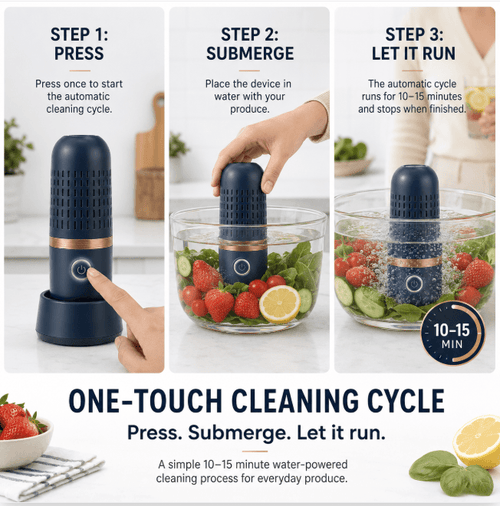 FreshPod Produce Cleaner - Portable Fruit And Vegetables