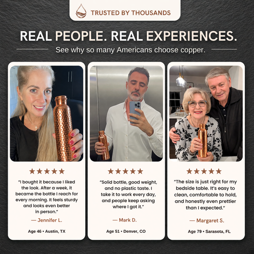 Pure Copper Water Bottle